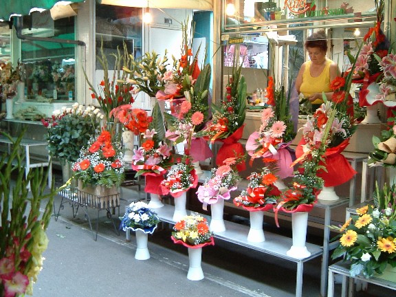 リエカの市場のお花屋さん